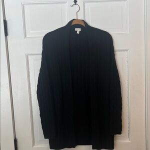 Cashmere Garnet Hill Black Women's  Cardigan Sweater